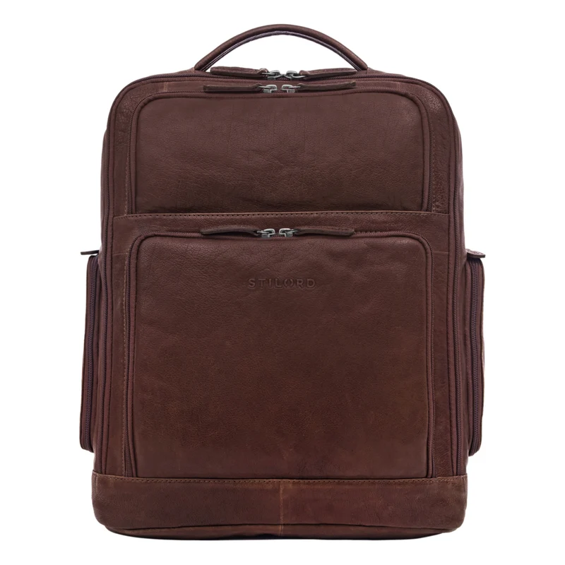 "Jayden" Business Rucksack Leder 15 16 17 Zoll Laptopfach Damen Herren