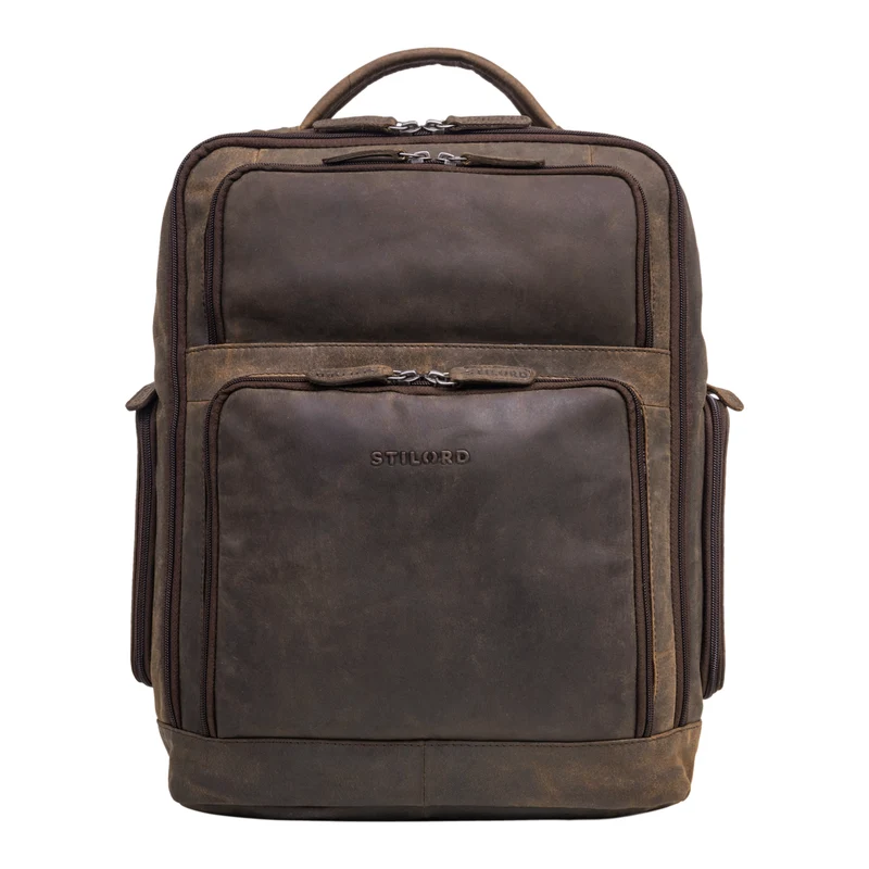 "Jayden" Business Rucksack Leder 15 16 17 Zoll Laptopfach Damen Herren