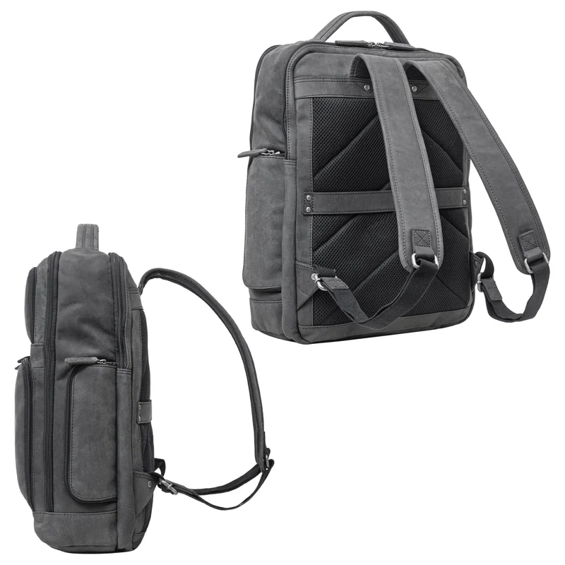 "Jayden" Business Rucksack Leder 15 16 17 Zoll Laptopfach Damen Herren