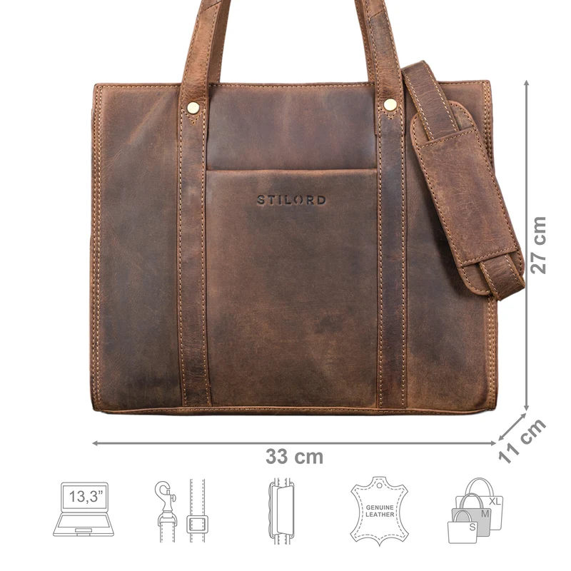 "Ariana" Shopper Business Damen Leder