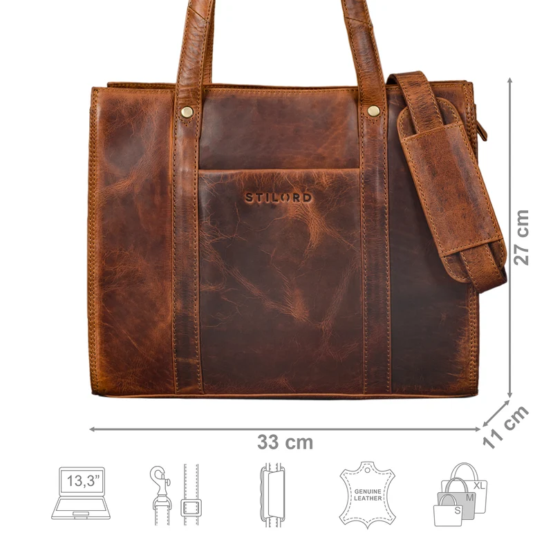"Ariana" Shopper Business Damen Leder