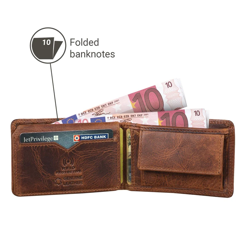 "Jay" Mini Geldbörse Herren RFID Leder