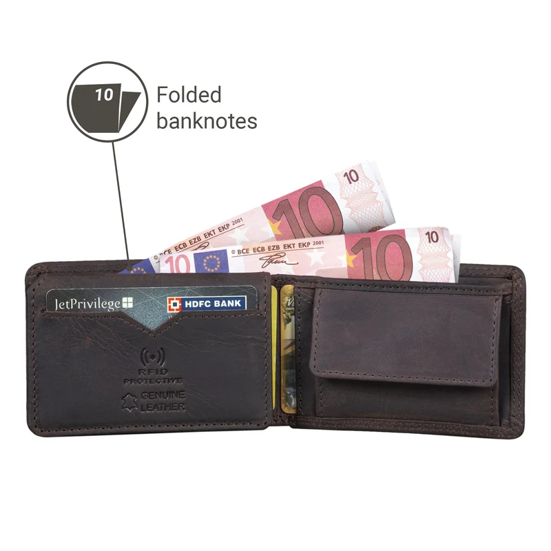 "Jay" Mini Geldbörse Herren RFID Leder