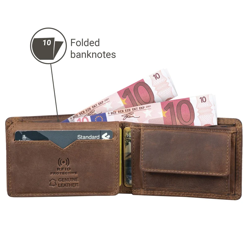 "Jay" Mini Geldbörse Herren RFID Leder