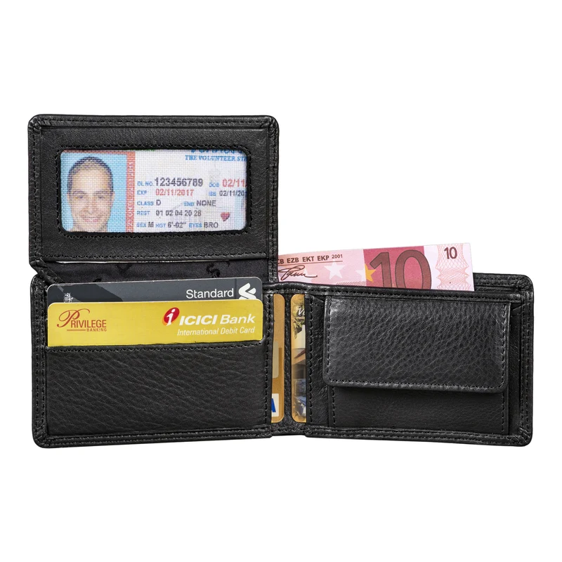 "Jay" Mini Geldbörse Herren RFID Leder