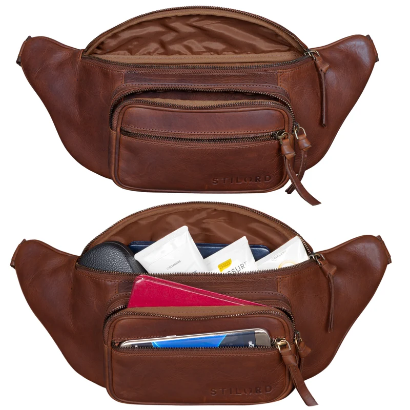 "Brodie" Bauchtasche Leder Groß