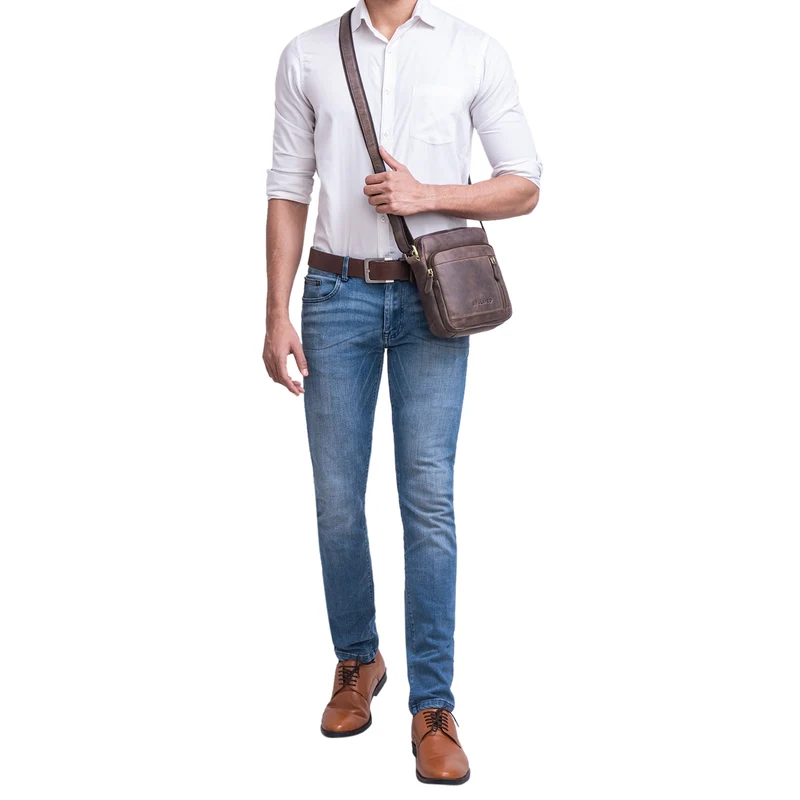 "Trae" Tasche Herren Umhängetasche klein Leder