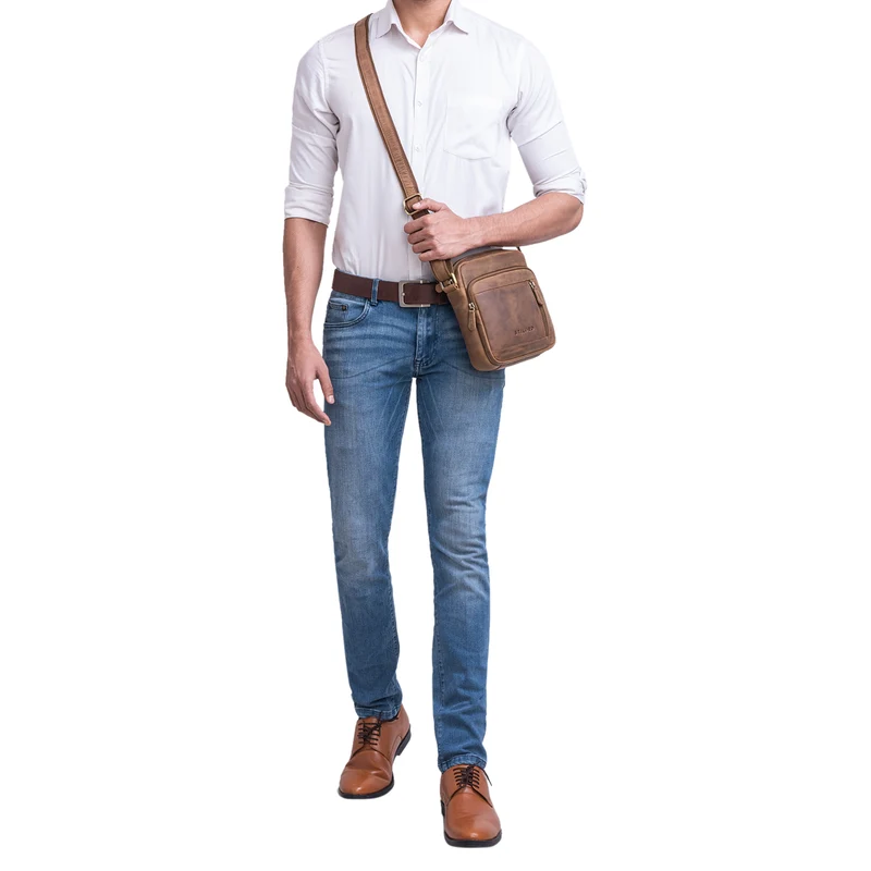 "Trae" Tasche Herren Umhängetasche klein Leder