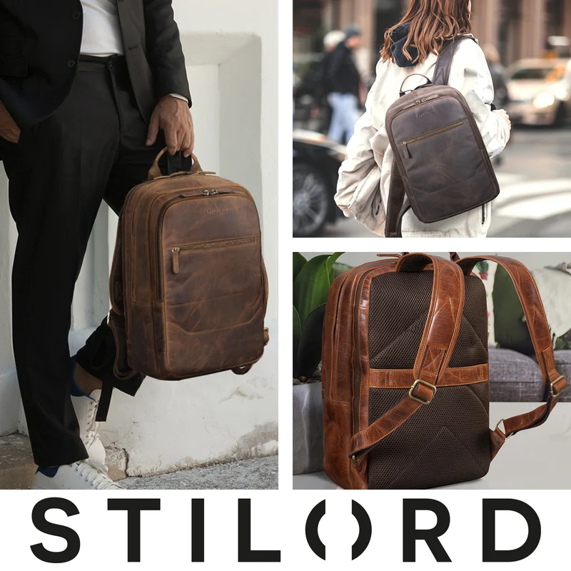 "Reece" Business Lederrucksack Vintage