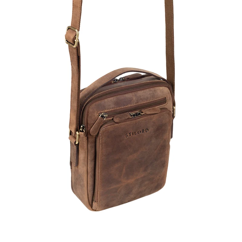 STILORD B-WARE "Ilkay" Männer Tasche Leder Klein