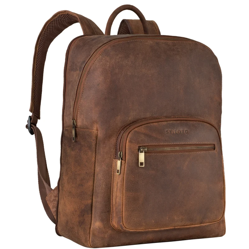 "Grant" Rucksack mit Laptopfach Leder