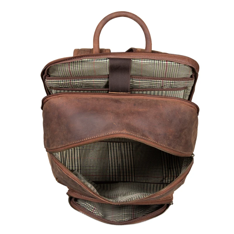 "Grant" Rucksack mit Laptopfach Leder