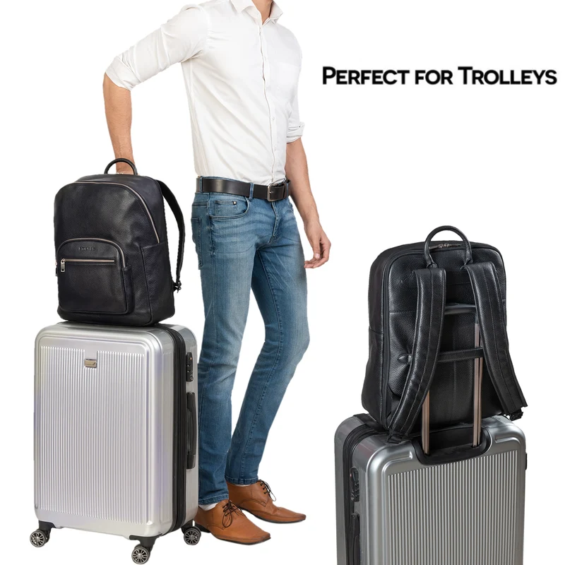 "Grant" Rucksack mit Laptopfach Leder