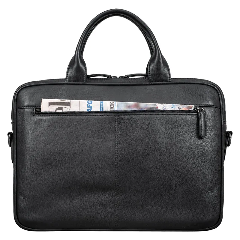 "Jenson" College Bag Leder Schwarz