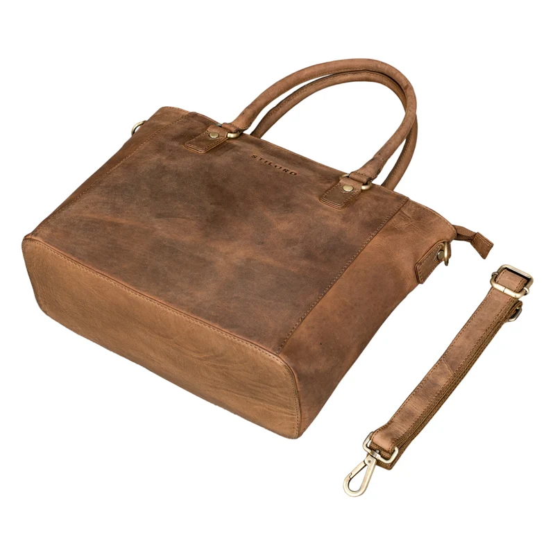 STILORD "Abigail" Handtasche Büro Damen Leder Shopper Businesstasche elegant