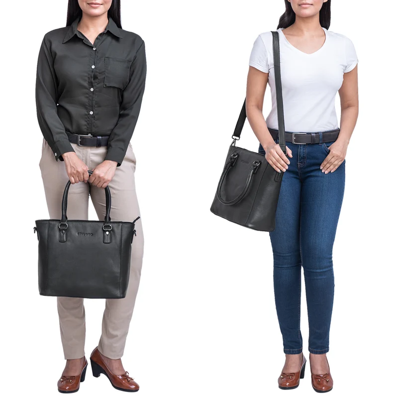 STILORD "Abigail" Handtasche Büro Damen Leder Shopper Businesstasche elegant