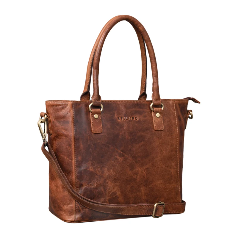 STILORD "Abigail" Handtasche Büro Damen Leder Shopper Businesstasche elegant