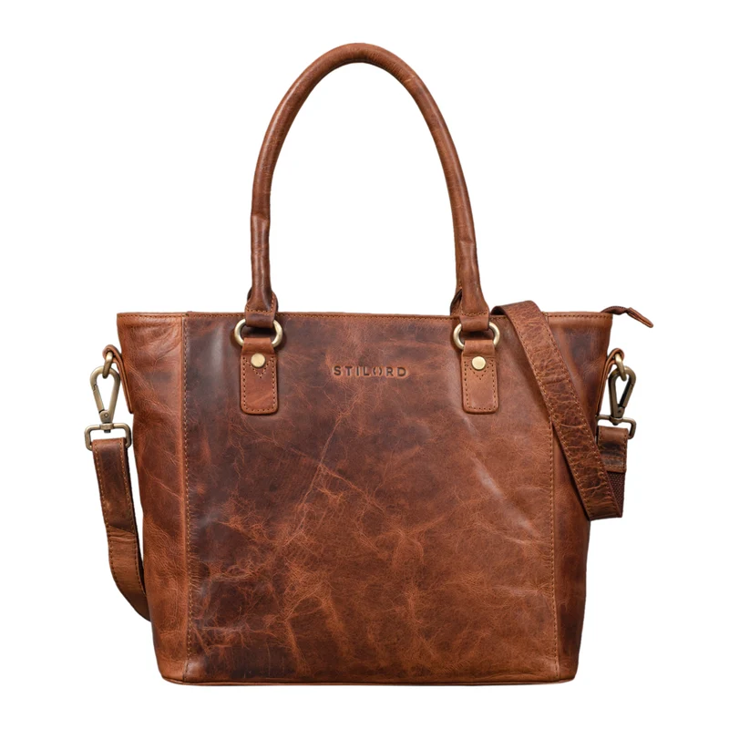 STILORD "Abigail" Handtasche Büro Damen Leder Shopper Businesstasche elegant