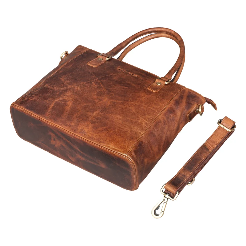 STILORD "Abigail" Handtasche Büro Damen Leder Shopper Businesstasche elegant