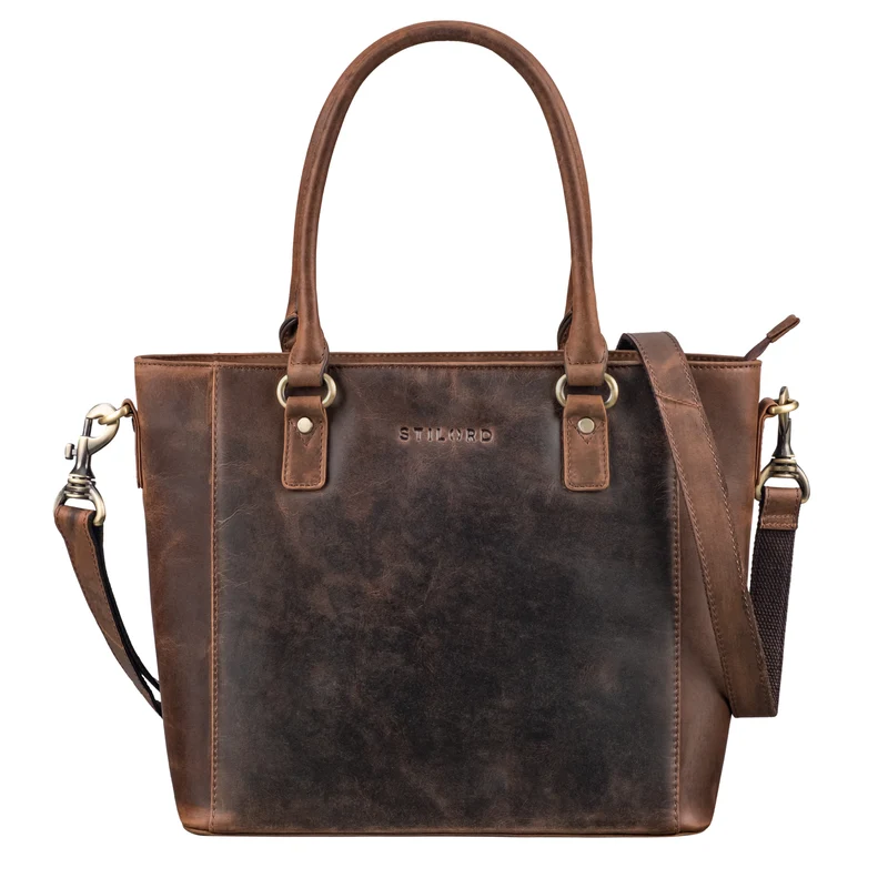 STILORD "Abigail" Handtasche Büro Damen Leder Shopper Businesstasche elegant