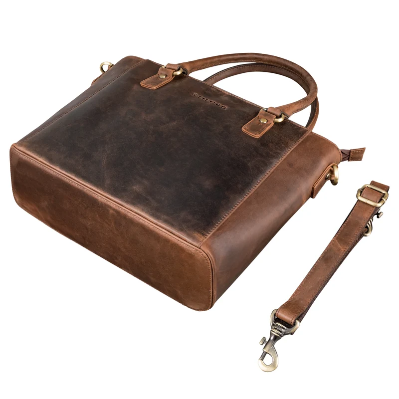 STILORD "Abigail" Handtasche Büro Damen Leder Shopper Businesstasche elegant