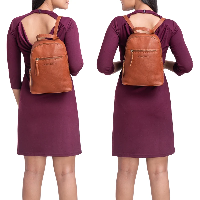 "Amira" Kleiner Rucksack Frauen Leder