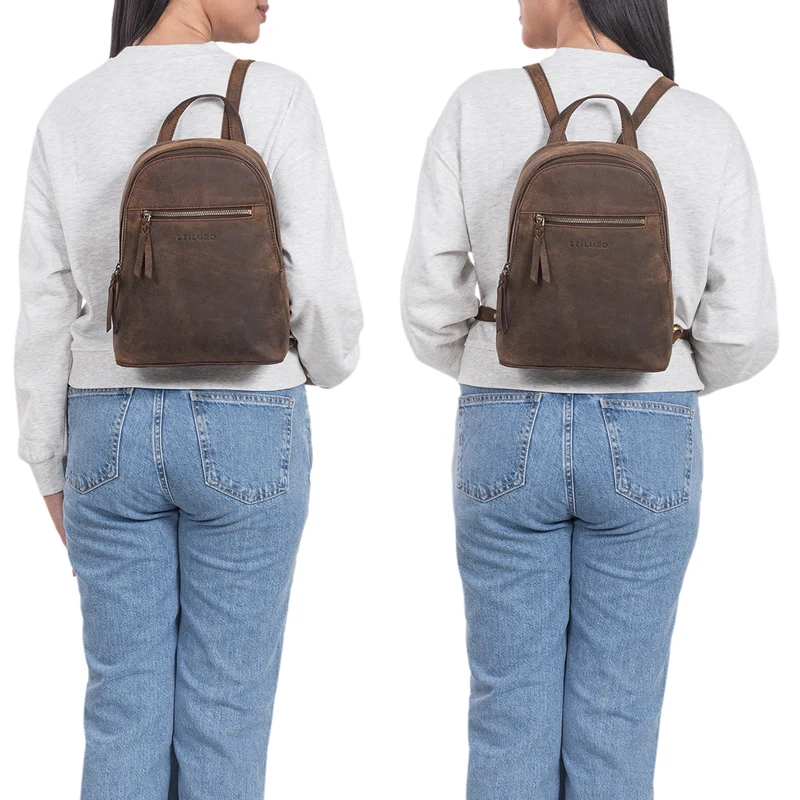 "Amira" Kleiner Rucksack Frauen Leder