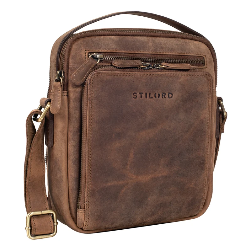 STILORD "Ilkay" Männer Tasche Leder Klein