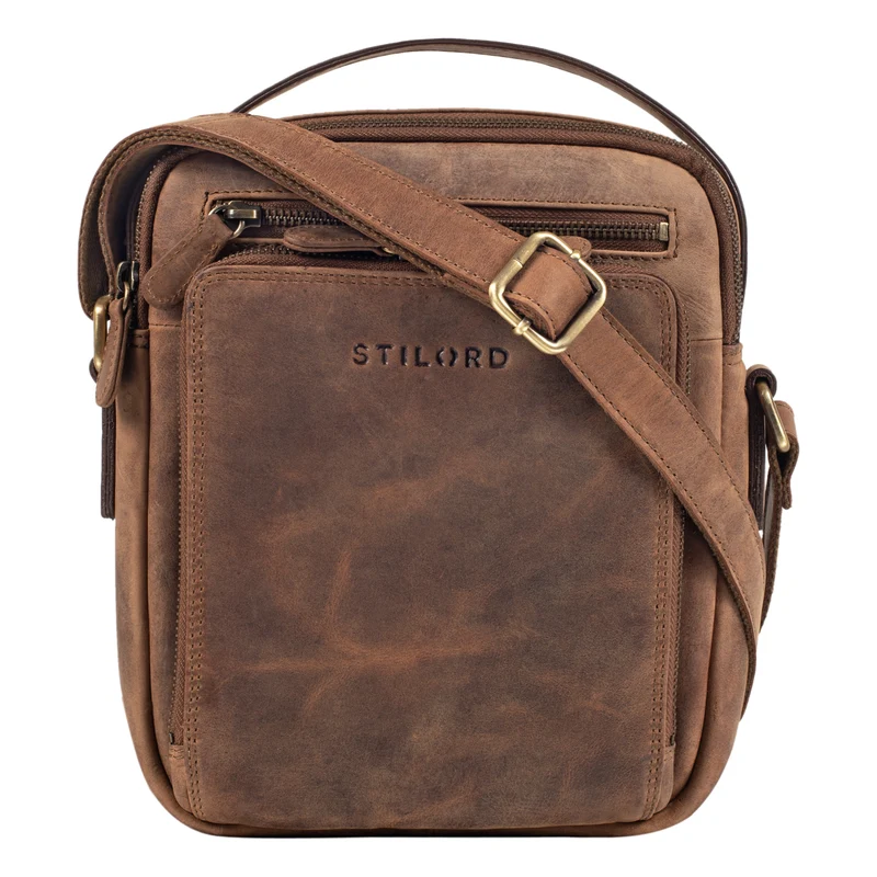 STILORD "Ilkay" Männer Tasche Leder Klein