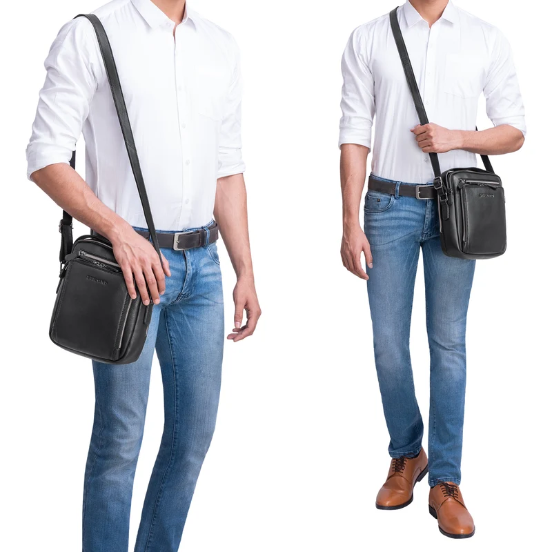 STILORD "Ilkay" Männer Tasche Leder Klein
