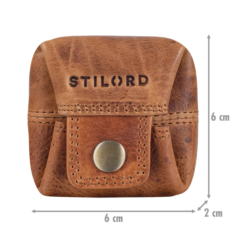 STILORD "Claron" Kleingeldbörse Leder Klein