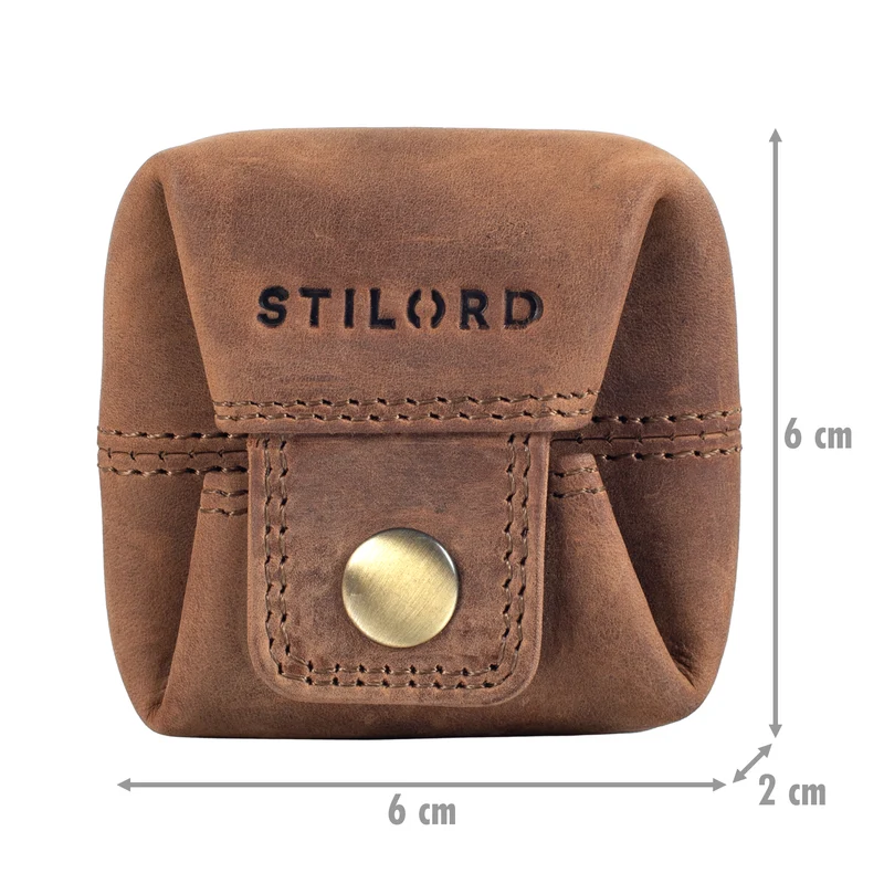 STILORD "Claron" Kleingeldbörse Leder Klein