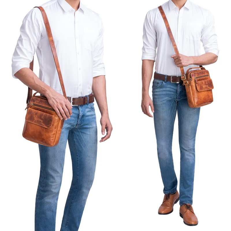 "Mio" Herrentasche Leder Klein