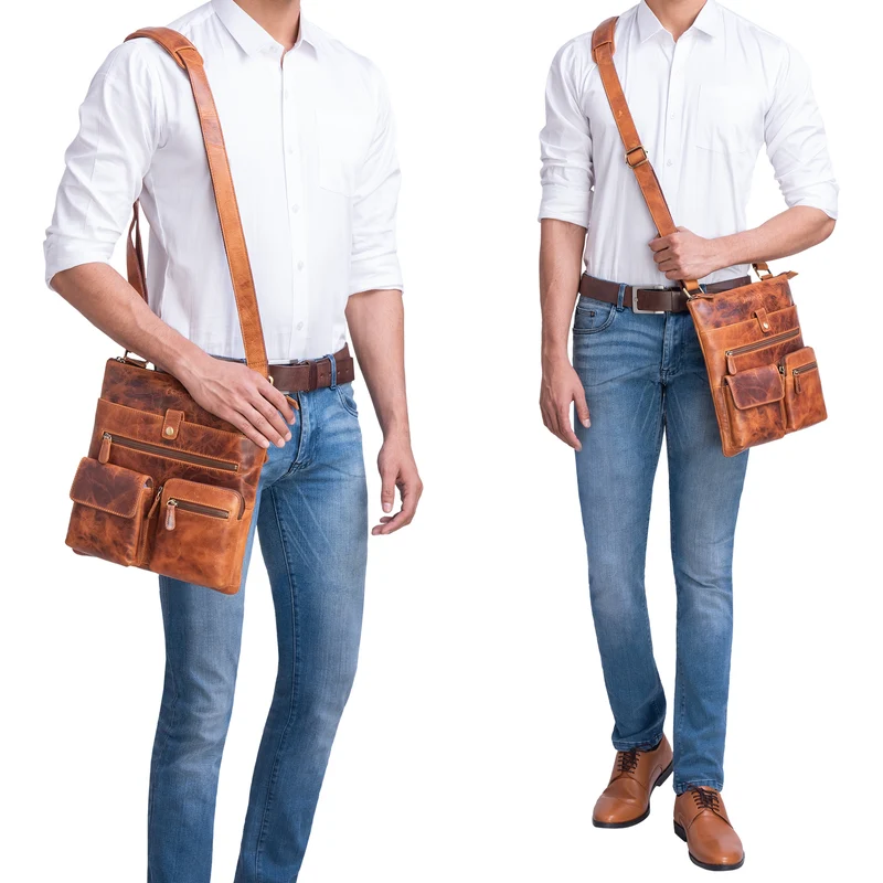 "Jess" Vintage Umhängetasche Leder