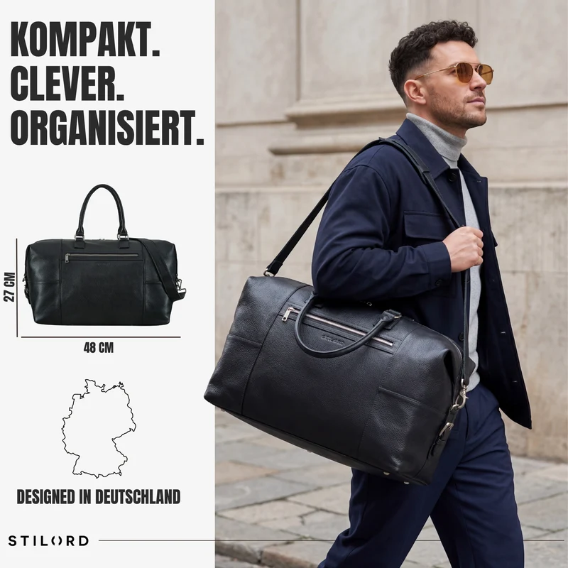 "Rover" Leder Weekender Herren Reisetasche
