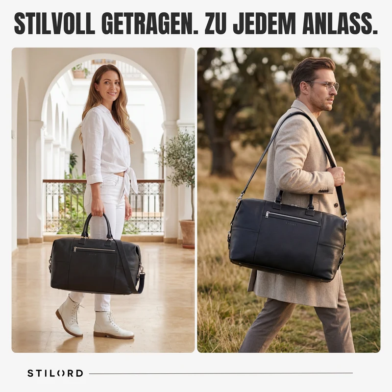 "Rover" Leder Weekender Herren Reisetasche