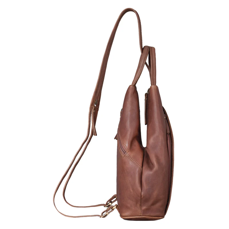 "Lyanna" Sling Bag Damen Crossbody Rucksack 2-in-1 Leder