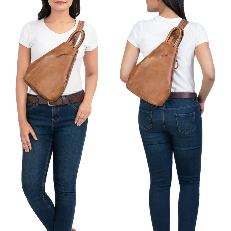 "Lyanna" Sling Bag Damen Crossbody Rucksack 2-in-1 Leder
