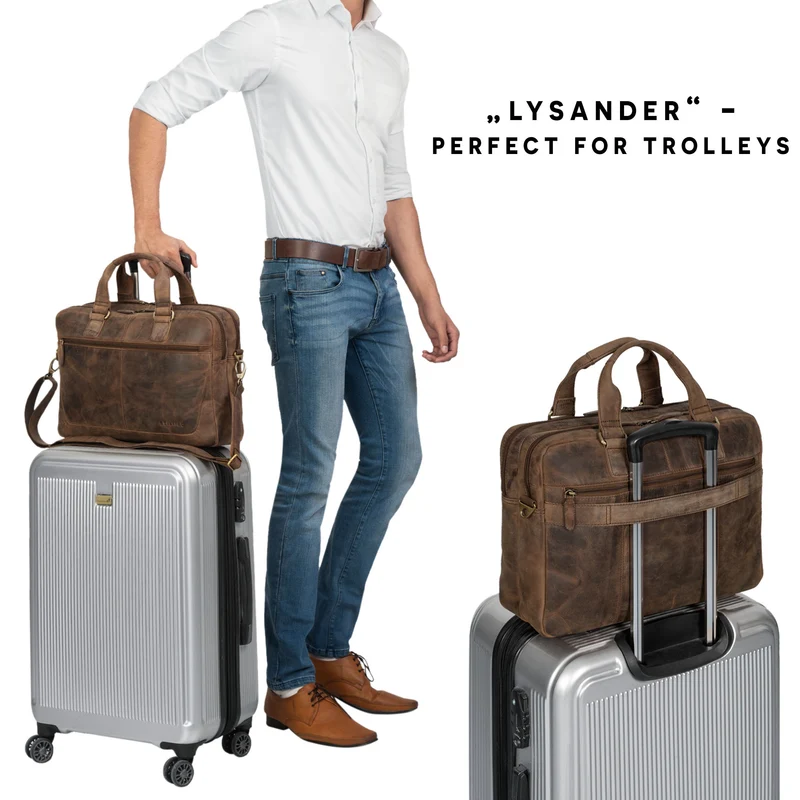 "Lysander" Arbeitstasche Leder Groß