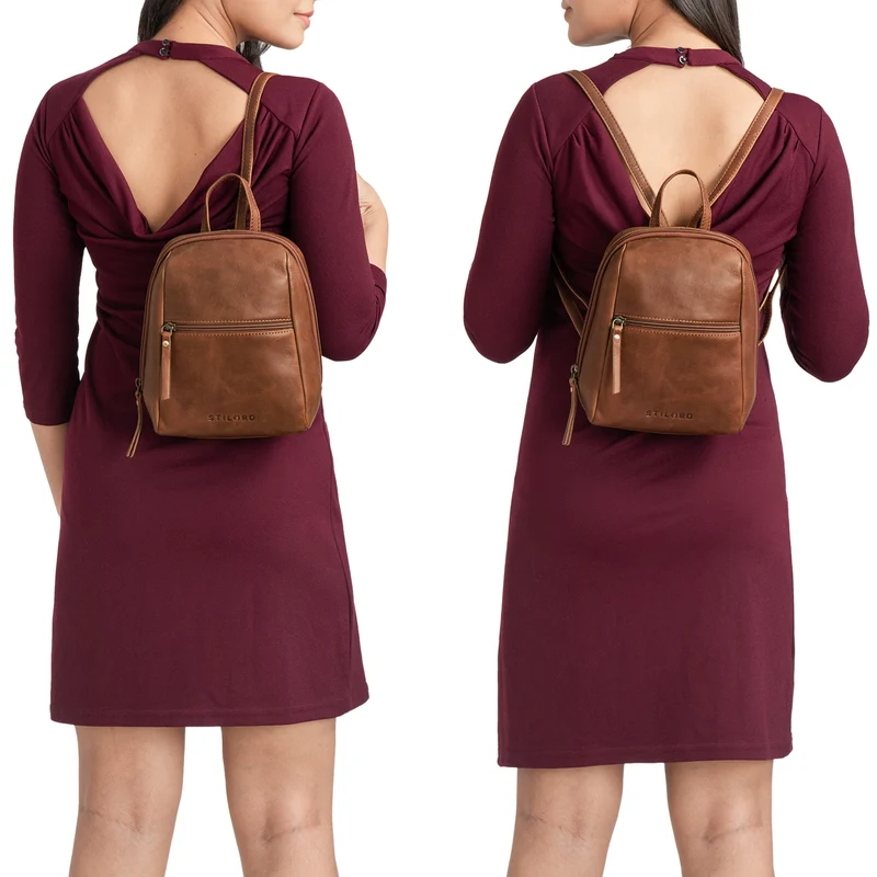 "Lia" Mini Rucksack Damen Leder