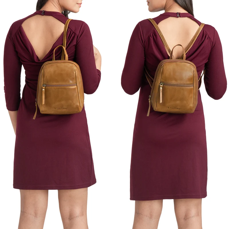 "Lia" Mini Rucksack Damen Leder