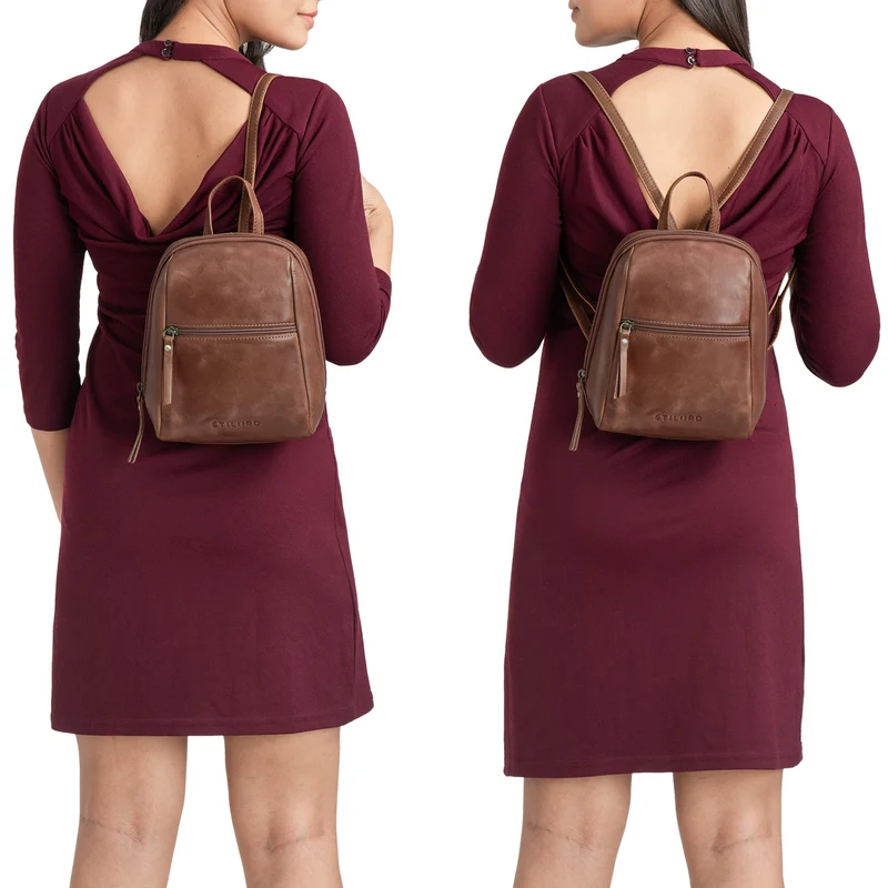 "Lia" Mini Rucksack Damen Leder