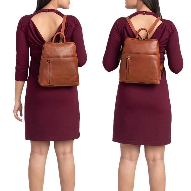"Holly" Rucksack Frauen Klein Leder