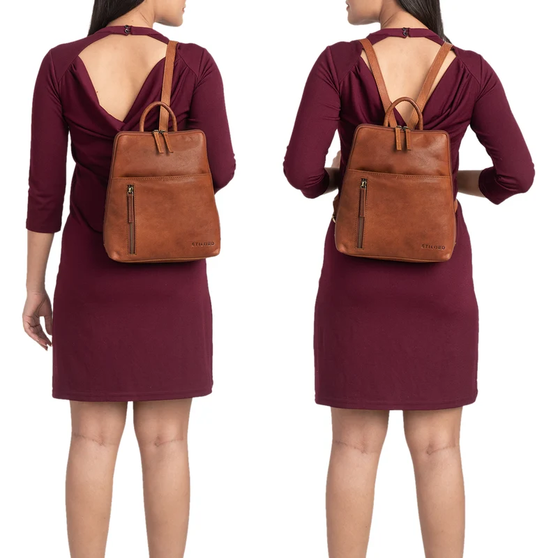 "Holly" Rucksack Frauen Klein Leder