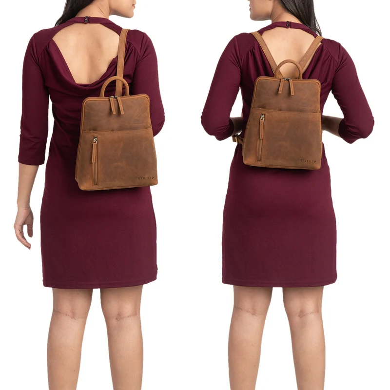 "Holly" Rucksack Frauen Klein Leder