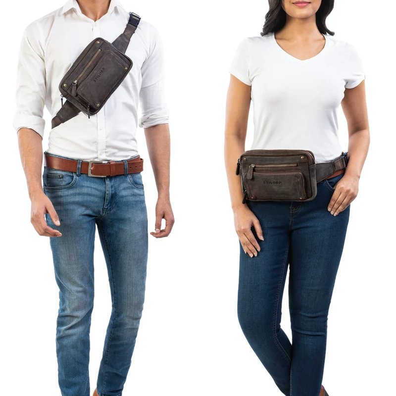 B-WARE "Lou" Gürteltasche Hüfttasche Leder