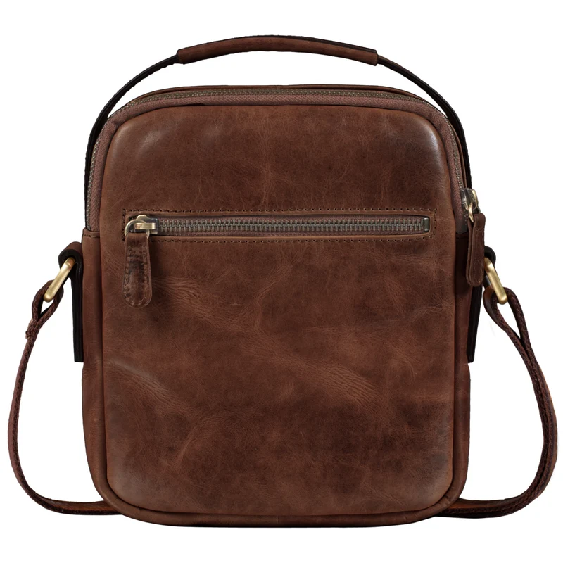 "Bastian" Schultertasche Herren Leder Vintage