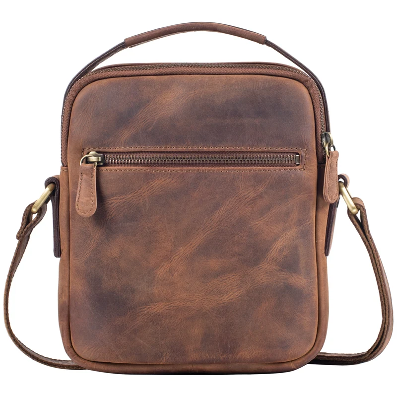 "Bastian" Schultertasche Herren Leder Vintage