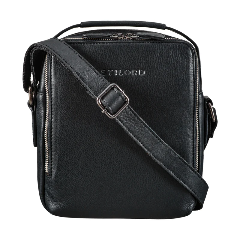 "Bastian" Schultertasche Herren Leder Vintage