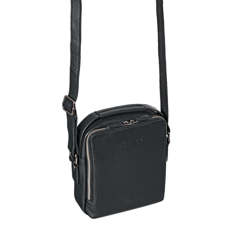 "Bastian" Schultertasche Herren Leder Vintage